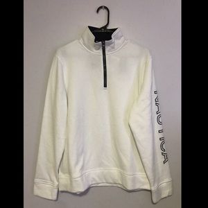 Nautica white embroidered quarter zip